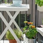 Petit salon de jardin bois blanc