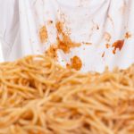 Zoom plat spaghettis sauce tomate