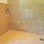 douche à l'italienne paroie en verre