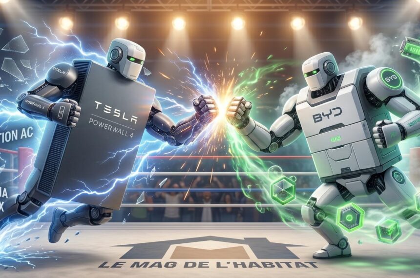 Comparatif batterie Stockage Solaire Tesla vs BYD
