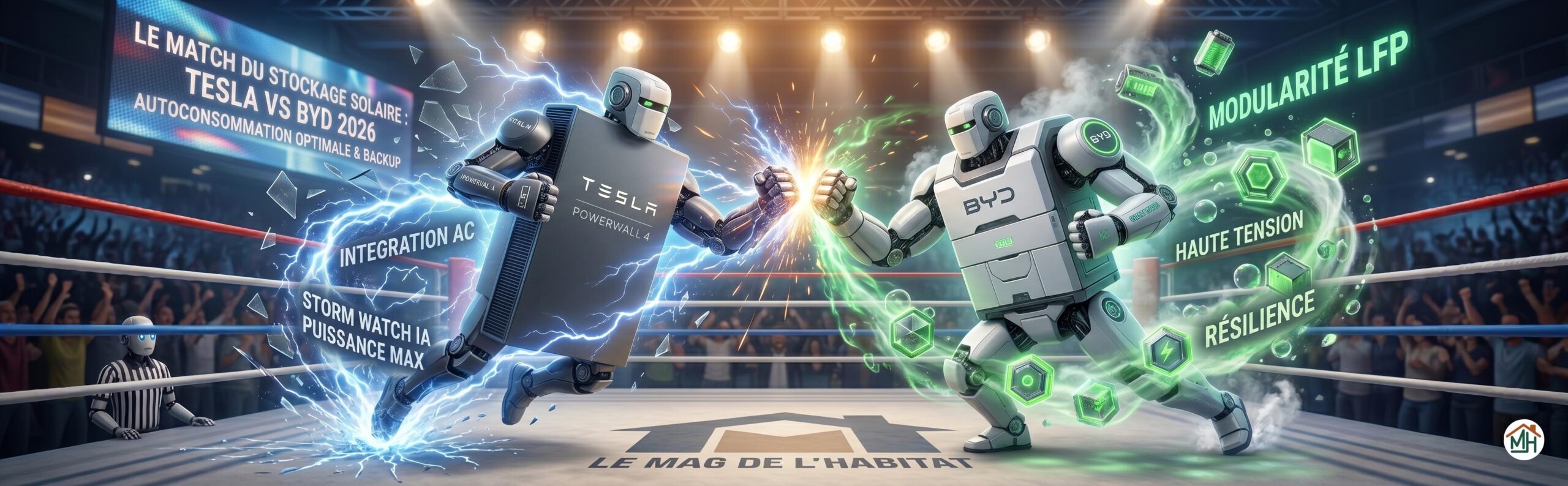 Comparatif batterie Stockage Solaire Tesla vs BYD