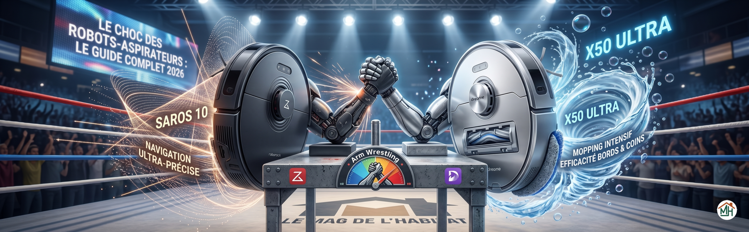 Robot aspirateur laveur Roborock et Dreame