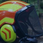 Casque Protos Rouge et jaune fluo