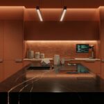 Cuisine moderne et hightech style terracotta