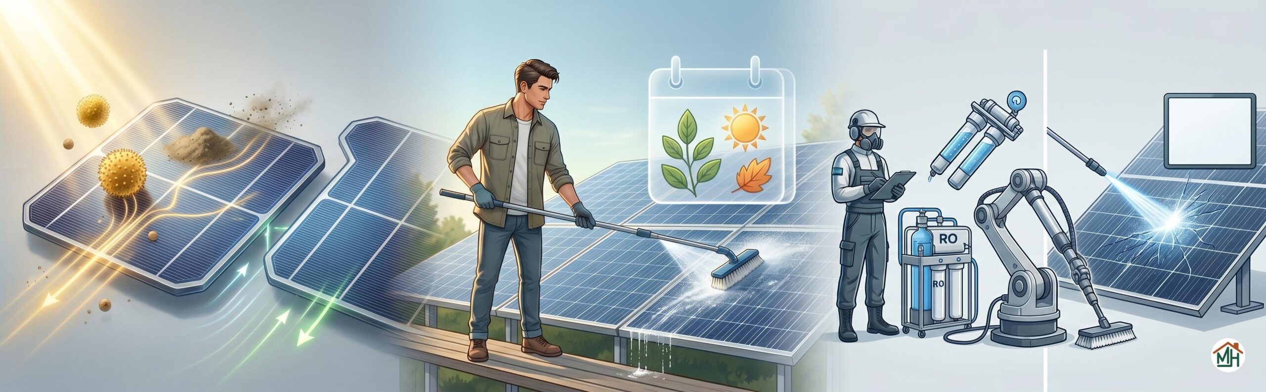 Entretien panneau solaire photovoltaique