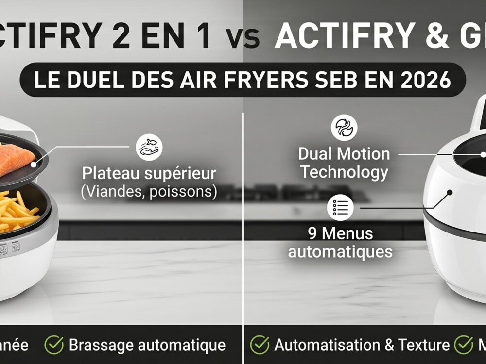 Test SEB Actifry 2 en 1 vs Actifry Genius 2026