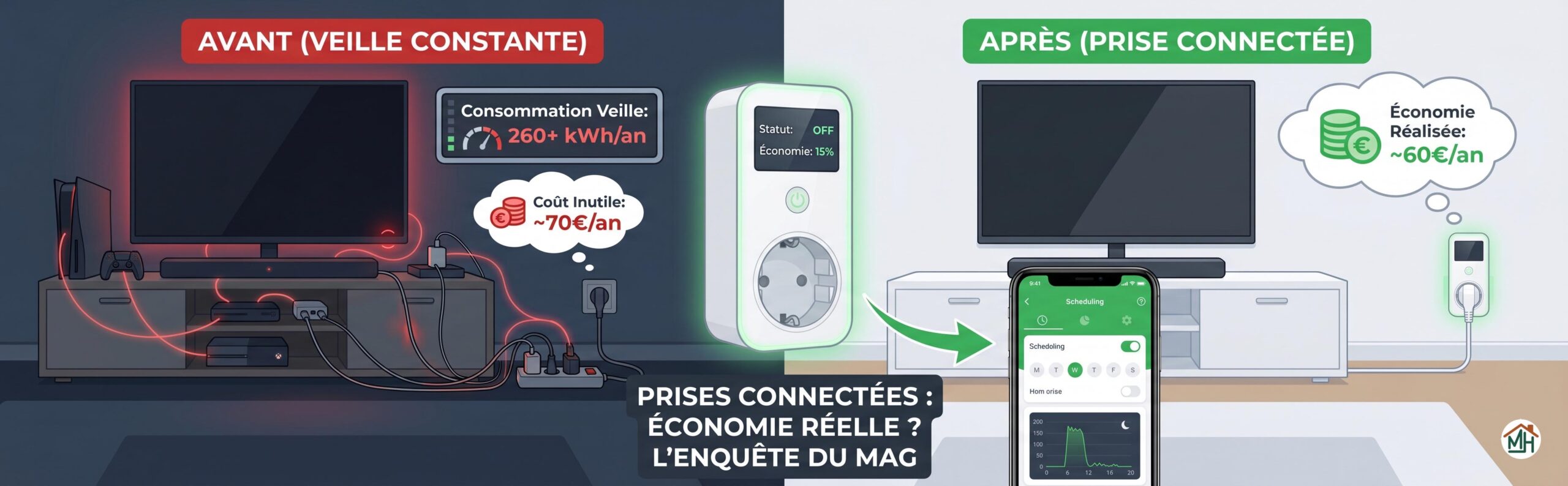 Prise connectee