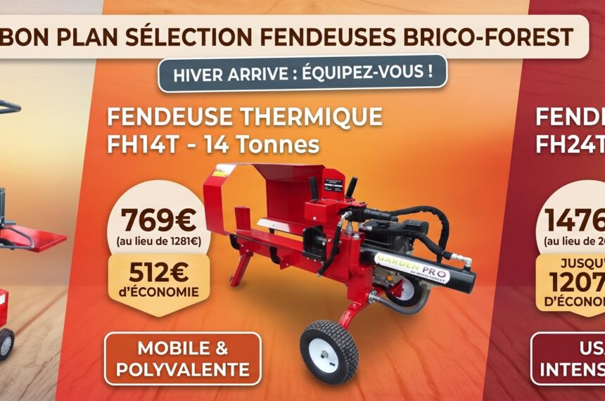 Bon plan fendeuse bois BRICO-FOREST