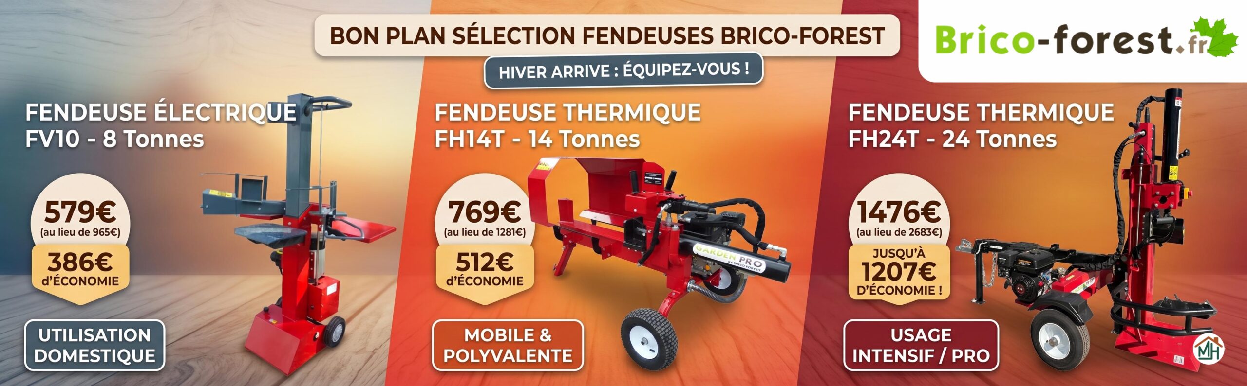 Bon plan fendeuse bois BRICO-FOREST