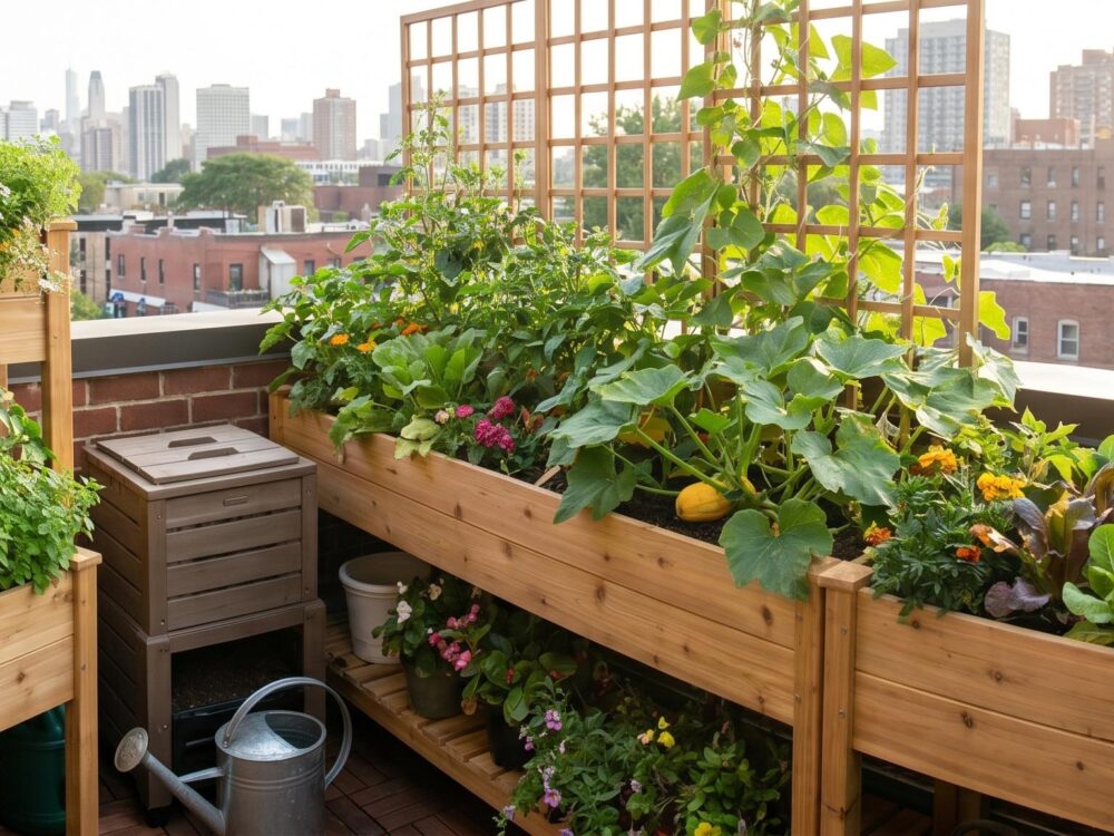 Potager sur balcon permaculture urbaine