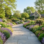 Allee de jardin en paves modernes