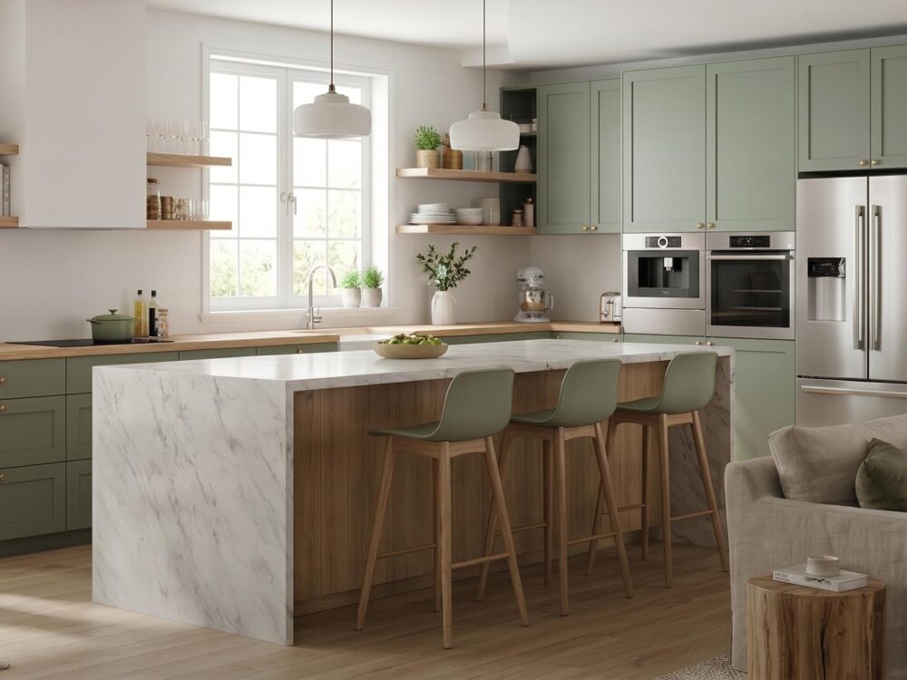 Cuisine renovee moderne et lumineuse