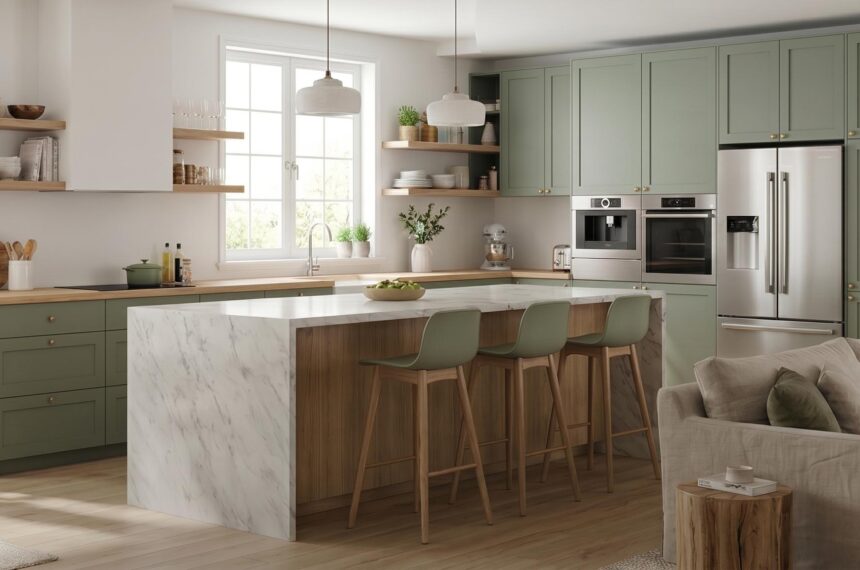 Cuisine renovee moderne et lumineuse