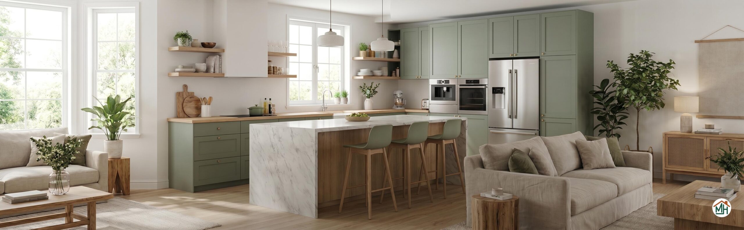 Cuisine renovee moderne et lumineuse