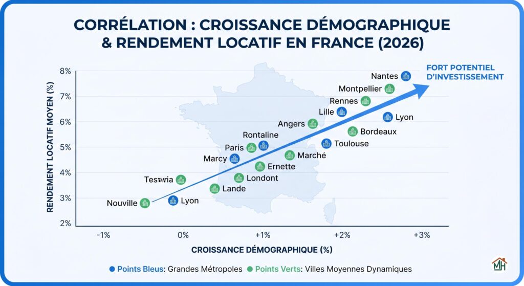 Graphique montrant les critères d'investissement locatif en 2026