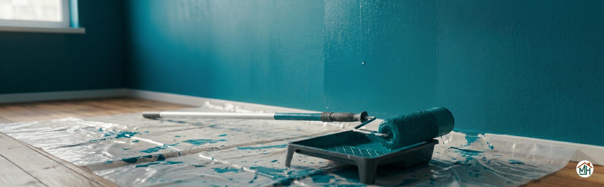 Peindre un mur de salon avec un rouleau pour un résultat parfait sans traces ni défauts