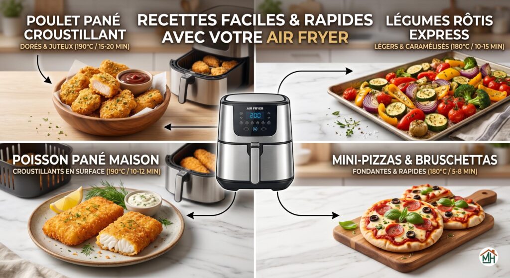 Recettes faciles et rapides sans huile avec les friteuses Actifry