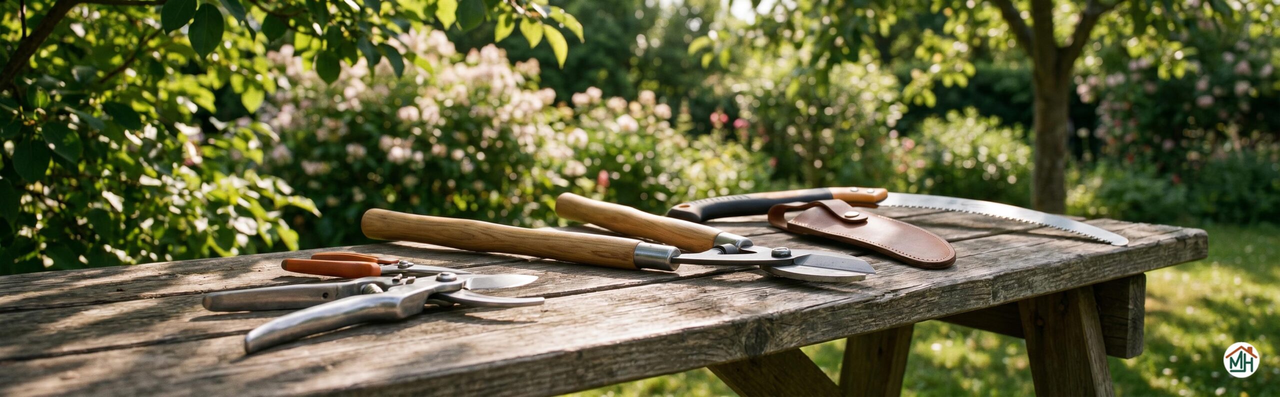assortiment outils de jardinage professionnels