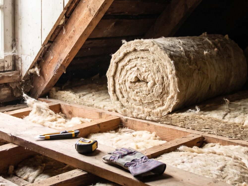 isolation des combles avec de la laine de roche