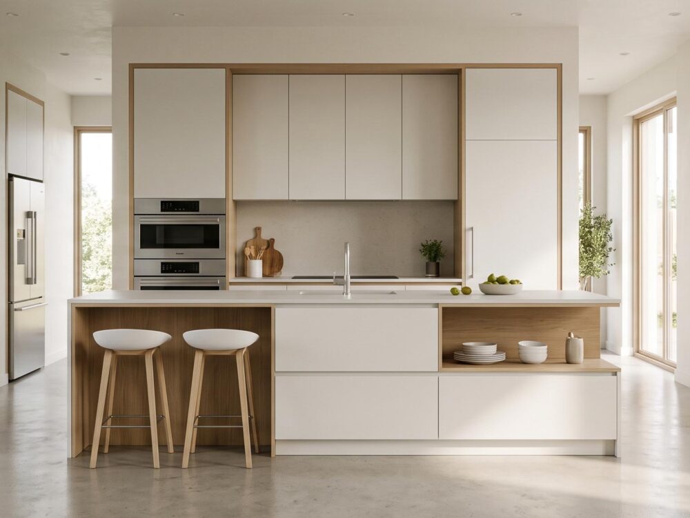 Cuisine ouverte moderne et lumineuse