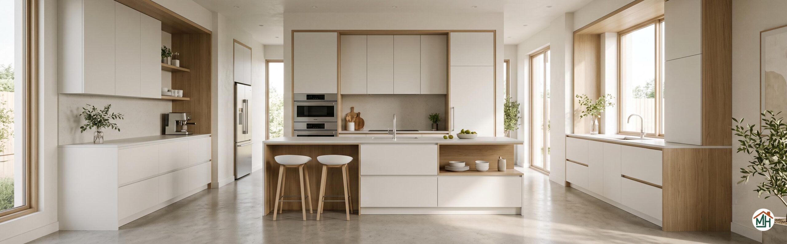 Cuisine ouverte moderne et lumineuse