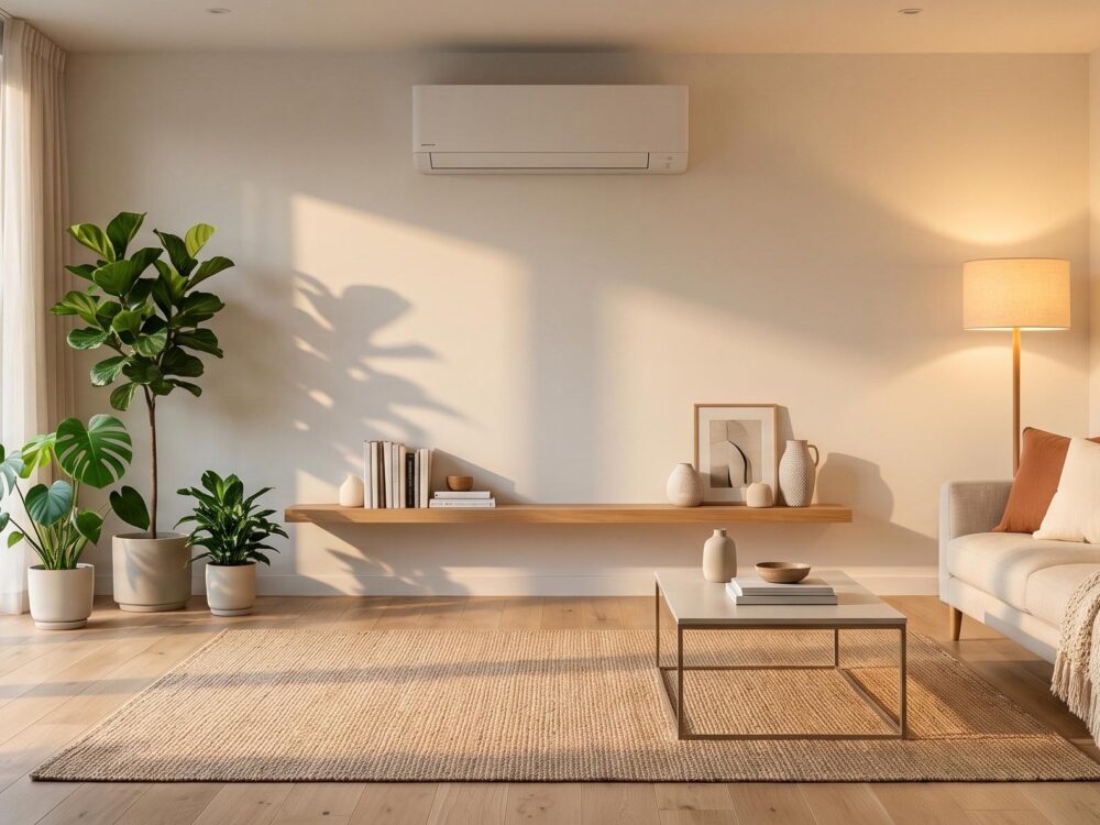 Intérieur moderne avec climatisation réversible