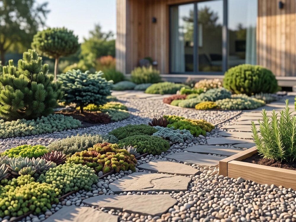 Jardin moderne sans entretien