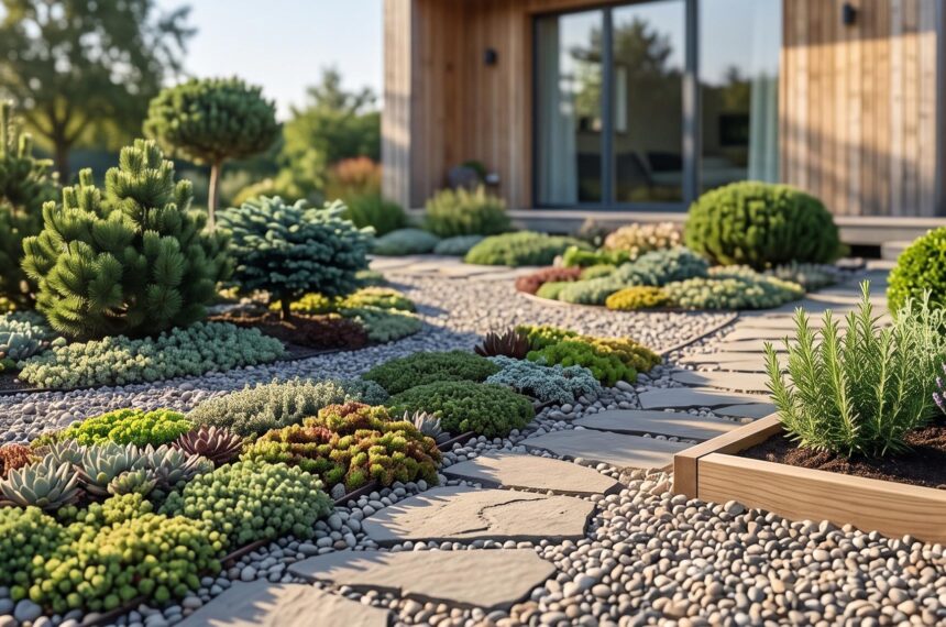 Jardin moderne sans entretien