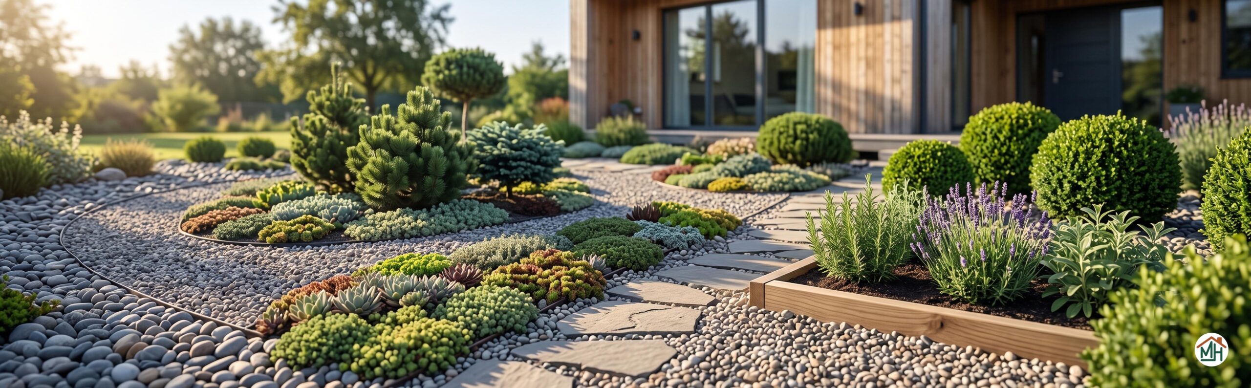 Jardin moderne sans entretien