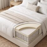 Matelas en latex ressorts et mémoire de forme