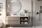 Petite salle de bain moderne et optimisée