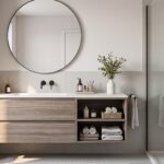 Petite salle de bain moderne et optimisée