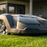 Tondeuse robot 2026 sur une pelouse verte