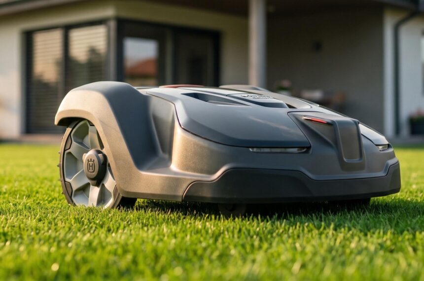 Tondeuse robot 2026 sur une pelouse verte
