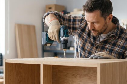 perceuse visseuse pour assembler un meuble en bois