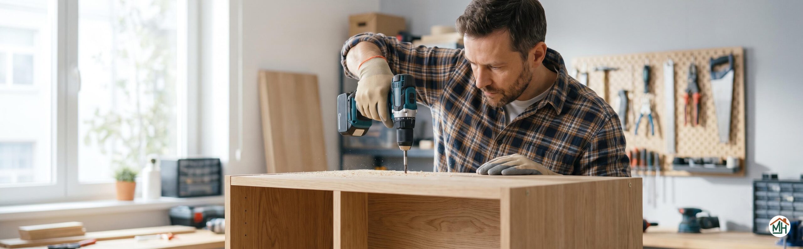 perceuse visseuse pour assembler un meuble en bois
