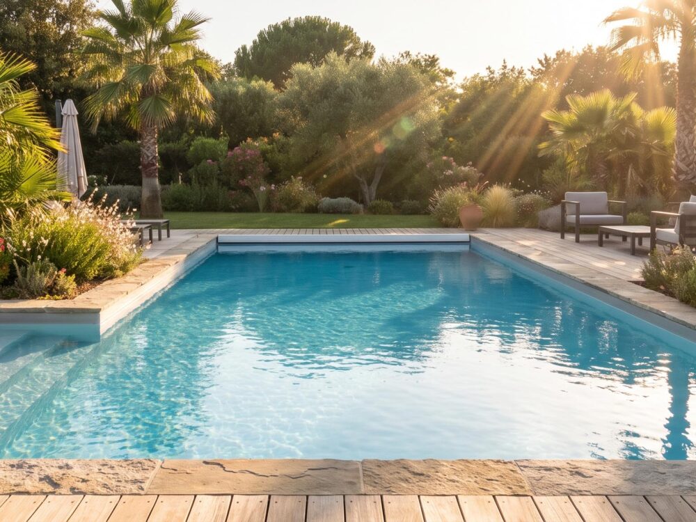piscine enterrée moderne et élégante
