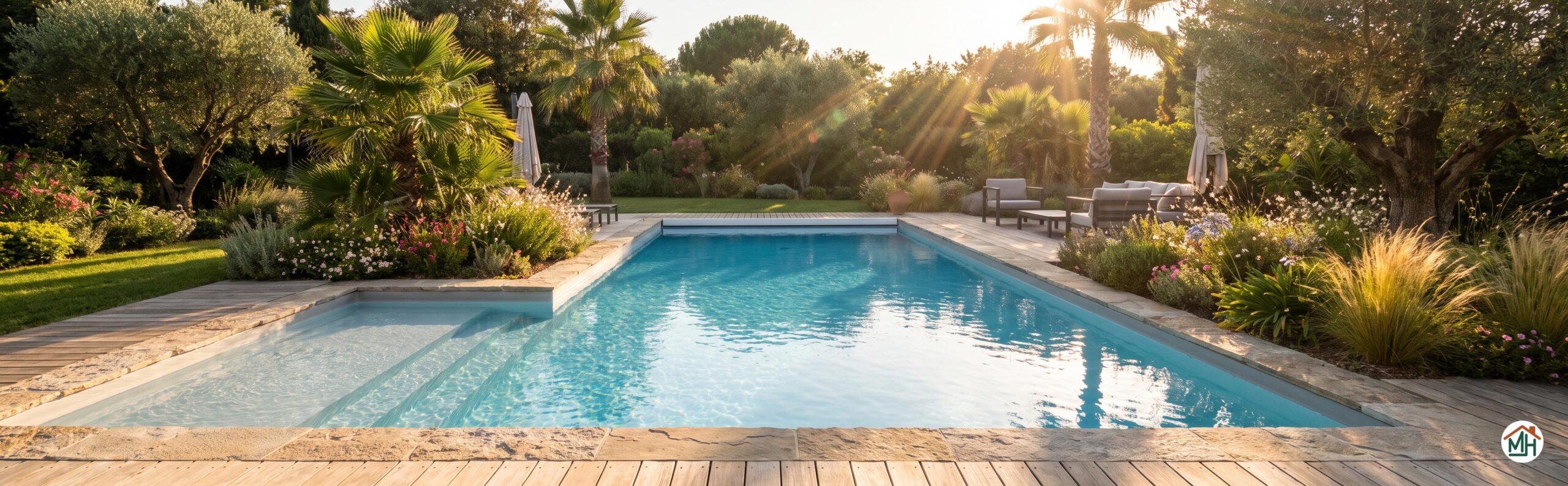 piscine enterrée moderne et élégante