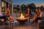 Brasero moderne sur une terrasse design