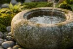 fontaine Tsukubai en pierre naturelle