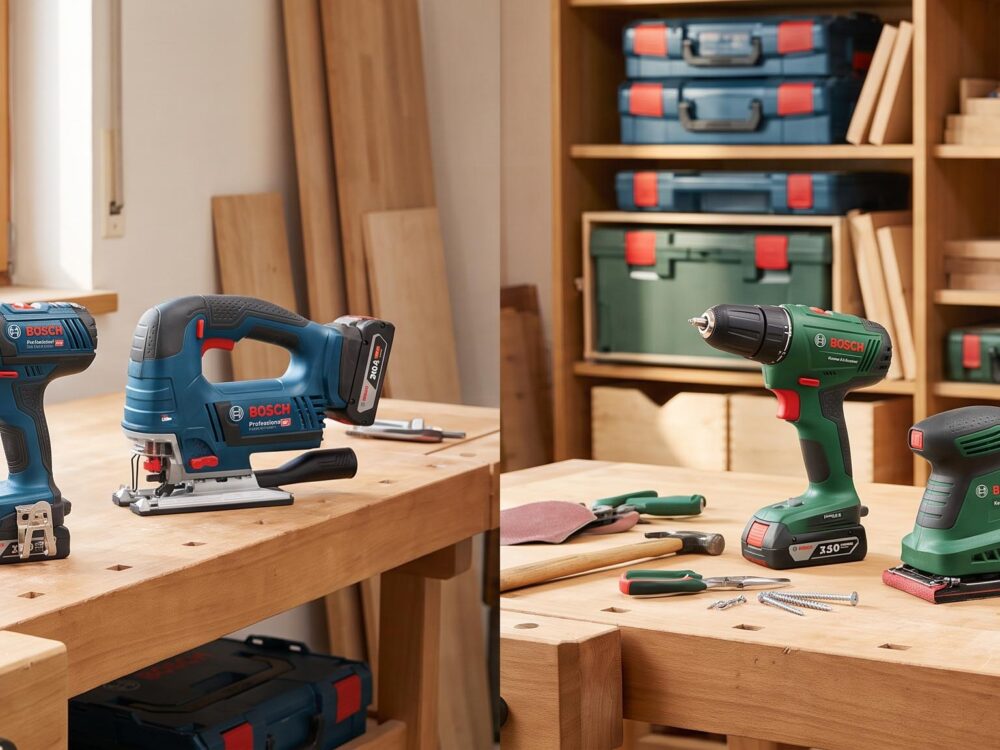 gammes Bosch Bleu professionnelle et Bosch Vert grand public