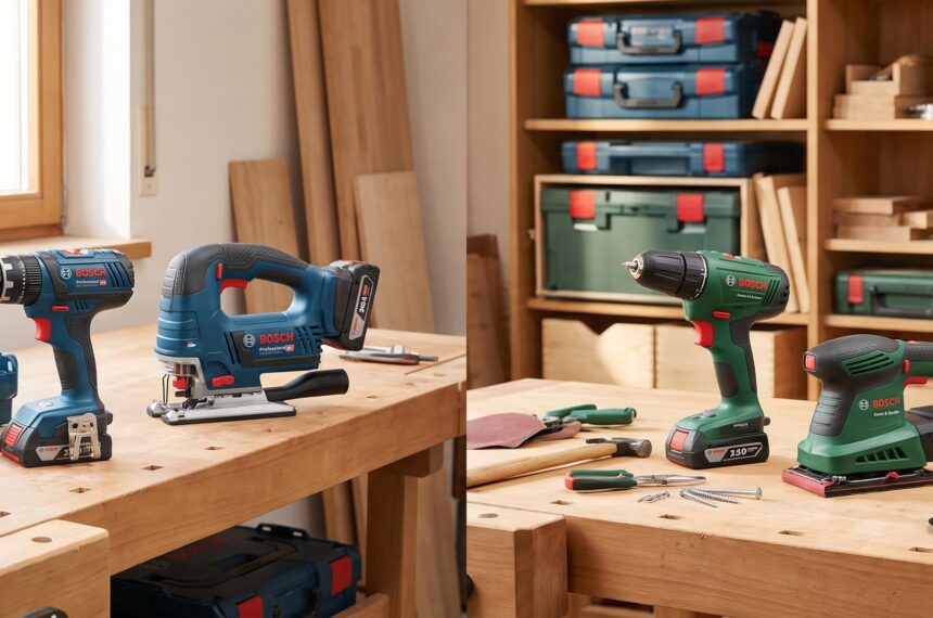 gammes Bosch Bleu professionnelle et Bosch Vert grand public