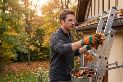Nettoyer ses gouttières en toute sécurité avec l'équipement adapté avant les fortes pluies d'automne