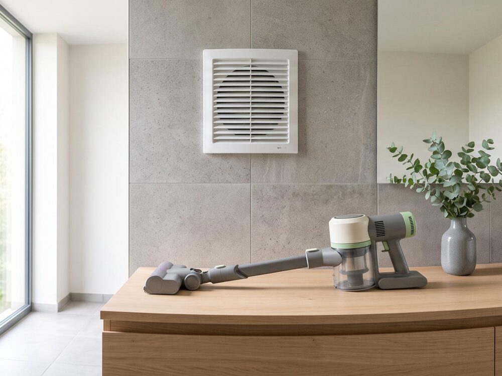 Nettoyer bouche VMC : Tutoriel étape par étape pour un intérieur sain avec une bouche de ventilation propre et un aspirateur.
