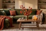 Salon confortable pour l'automne : idées d'aménagement avec canapé moelleux, plaids doux et éclairage tamisé.