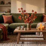 Salon confortable pour l'automne : idées d'aménagement avec canapé moelleux, plaids doux et éclairage tamisé.
