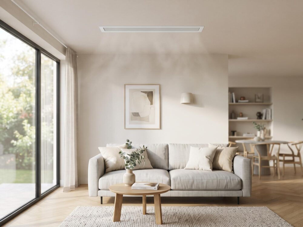 ventilation intégrée dans un plafond