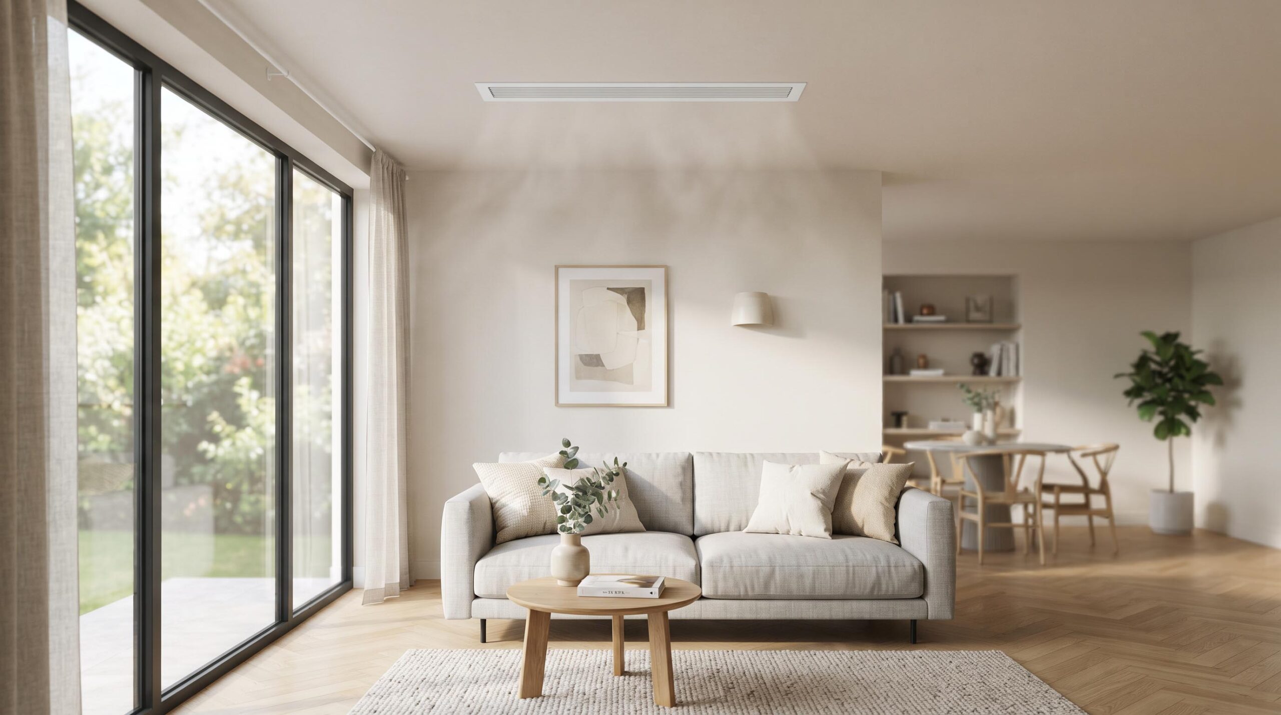 ventilation intégrée dans un plafond
