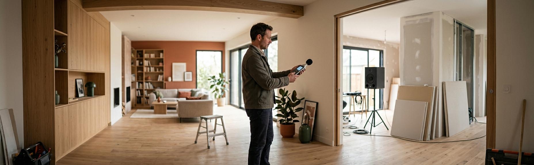 Mesure technique de l'affaiblissement acoustique dans une pièce en rénovation