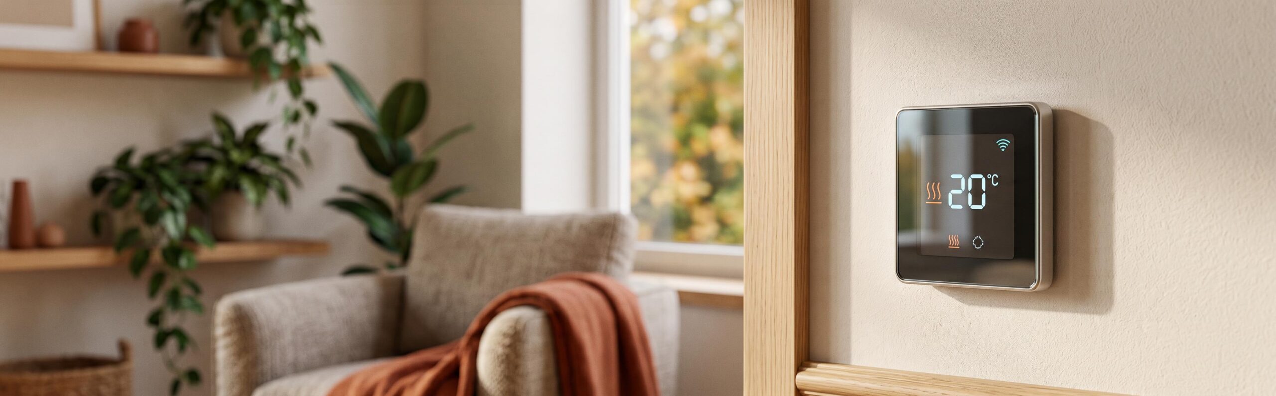 Optimiser chauffage automne avec un thermostat mural moderne